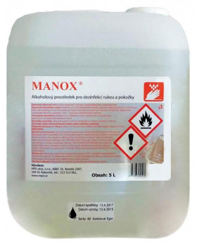 Dezinfekcia rúk a pokožky Manox, 5000 ml