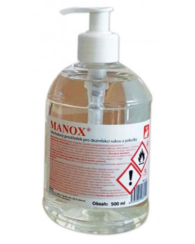 Dezinfekcia rúk a pokožky Manox, 500 ml s pumpičkou