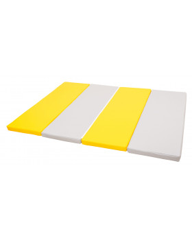 Skladací farebný matrac, hrúbka 5 cm (sivá / žltá)