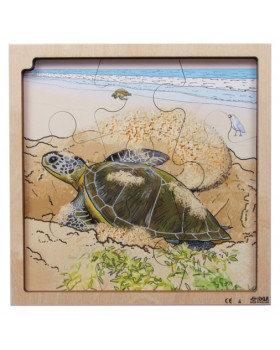 Vrstvové puzzle - Životný cyklus korytnačky