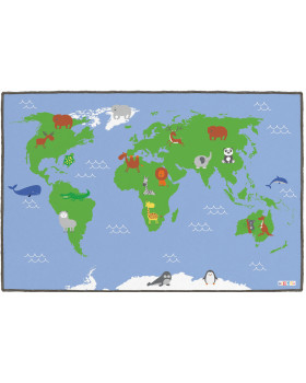 Kobercová podložka - Mapa sveta