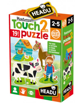 Montessori - Hmatové puzzle Farma