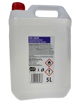 DIXI HD-2020 - tekutá dezinfekcia bezoplachová s alkoholom, 5 L
