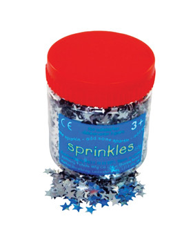 Metalické hviezdičky - strieborné, 50 g