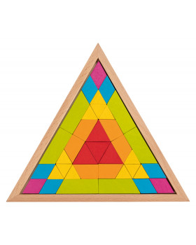 Drevená mozaika - Trojuholník, 37 ks