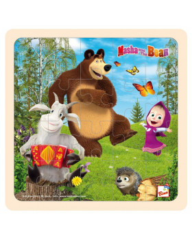 Drevené puzzle - Máša a medveď 1