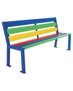 Lavička s operadlom JUNIOR, 39 cm