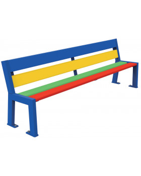 Lavička s operadlom JUNIOR, 27 cm