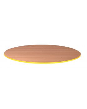 Stolová doska 25 mm, BUK, kruh 85 cm - žltá