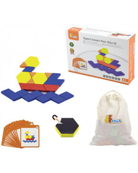 Magnetické geometrické tvary - sada 102 ks
