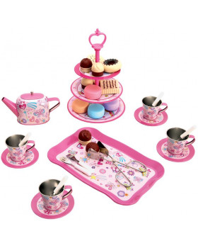 Detský čajový set so stojanom so zákuskami