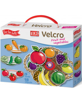 Velcro skladačky- Ovocie a zelenina