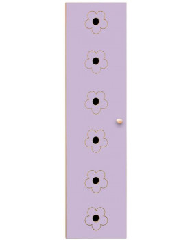 Dvere na Skriňu na posteľnú bielizeň Malé - Kvety - pastelové fialové