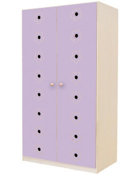 Dvere 8 (na Skriňu na ležadlá, matrace a lôžkoviny 8) - Kvety - pastelové fialové (pár)