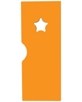Dvierka s otvorom Hviezda k šatniam Ementál, oranžové
