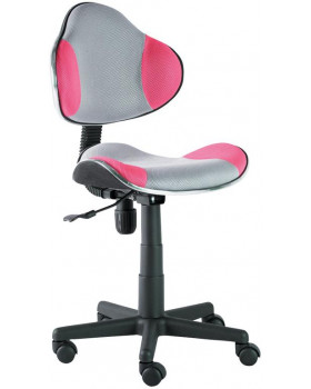 Študentská stolička - sivo - ružová