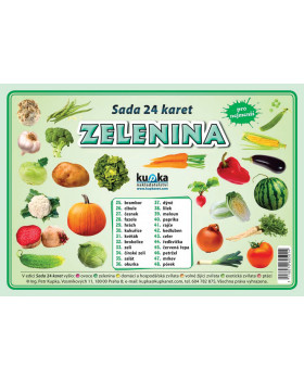 Precvičovacie karty - Zelenina - česká verzia
