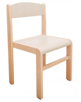 Drevená stolička výška 26 cm - BUK, cappuccino