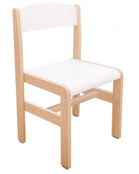Drevená stolička Extra BUK, 26 cm, biela