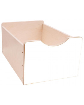 Drevený úložný box Numeric - veľký - biely