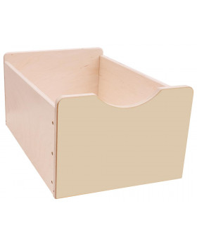 Drevený úložný box Numeric - veľký - pastelový hnedý