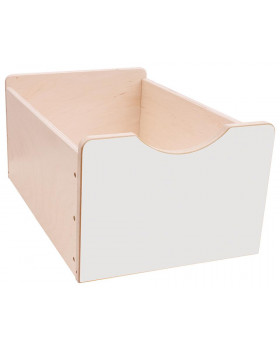 Drevený úložný box Numeric - veľký - sivý