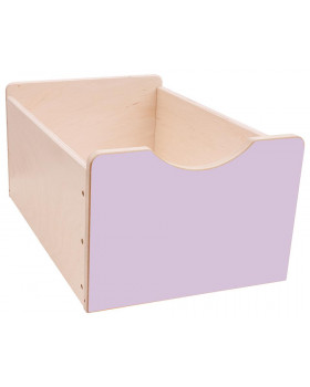 Drevený úložný box Numeric - veľký - pastelový fialový