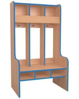 Šatňa Vlnka 3 - NATURAL - BUK - modrá