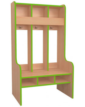 Šatňa Vlnka 3 - NATURAL - BUK - zelená