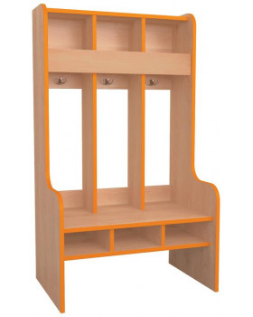 Šatňa Vlnka 3 - NATURAL - BUK - oranžová