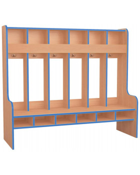 Šatňa Vlnka 6 - NATURAL - BUK - modrá