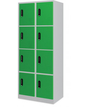 Kovová šatňa vysoká, pre 8 osôb, zelená