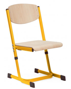 Stolička s reguláciou výšky, veľ. 3-4, žltá