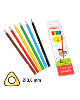 Farebné ceruzky Nomiland, 6 ks