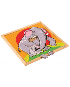 EDUCO - Drevené puzzle zvieratká  - Slon