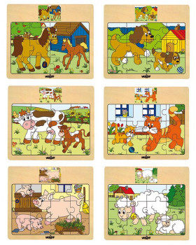 Puzzle - Zvieratká, set 6 ks