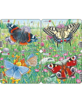 Puzzle - Motýle, set 4 ks