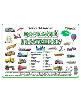 Precvičovacie karty - Dopravné prostriedky-slovenská verzia