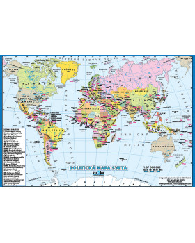 Politická mapa sveta XL (100x70 cm) - SK verzia