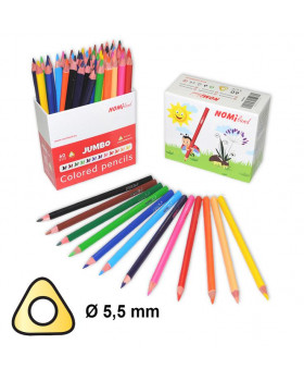 Farebné ceruzky Nomiland JUMBO, 60 ks