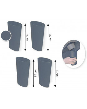 Nožičky 4 ks ku plast.post. sivé