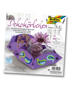 Plstenné košíky - fialové
