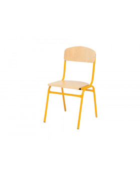 Stolička s kov. konštrukciou, 38 cm žltá