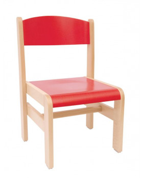 Drevená stolička Extra BUK červená - 26 cm