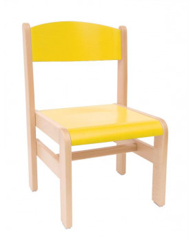 Drevená stolička  Extra BUK žltá - 26 cm