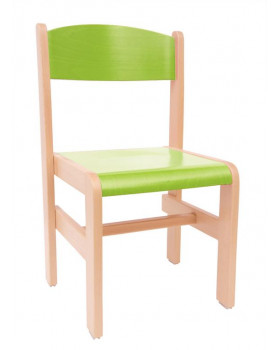 Drevená stolička Extra BUK - zelená - 35 cm