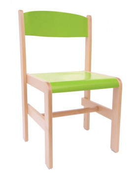 Drevená stolička Extra BUK- zelená - 38 cm