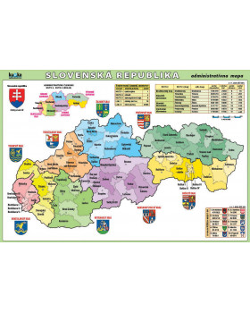 Slovenská republika - administratívna mapa XL (100x70 cm)