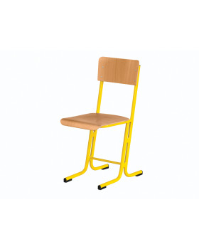 Školská stolička LEKTOR  - žltá, veľ. 4