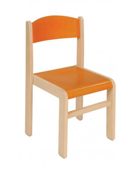 Drevená stolička JAVOR oranžová 35 cm